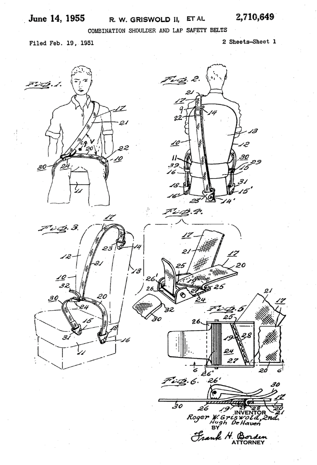 patent for 3-point safety belt