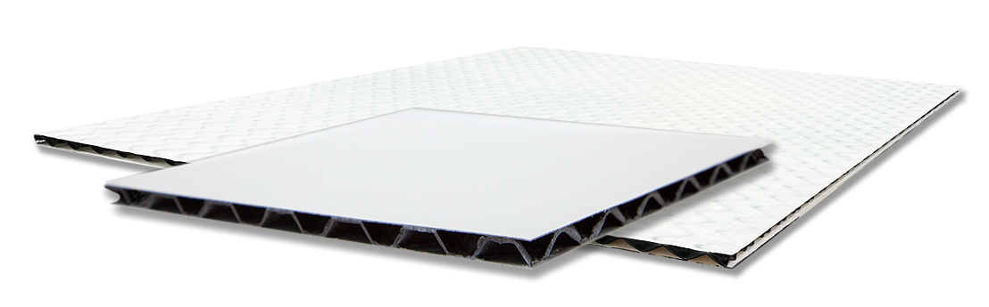 An ArmorONE steel panel sits on top of an ArmorONE Advanced Composite panel