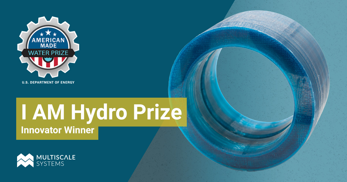 Multiscale systems awarded an Innovator Award as part of I AM Hydro prize