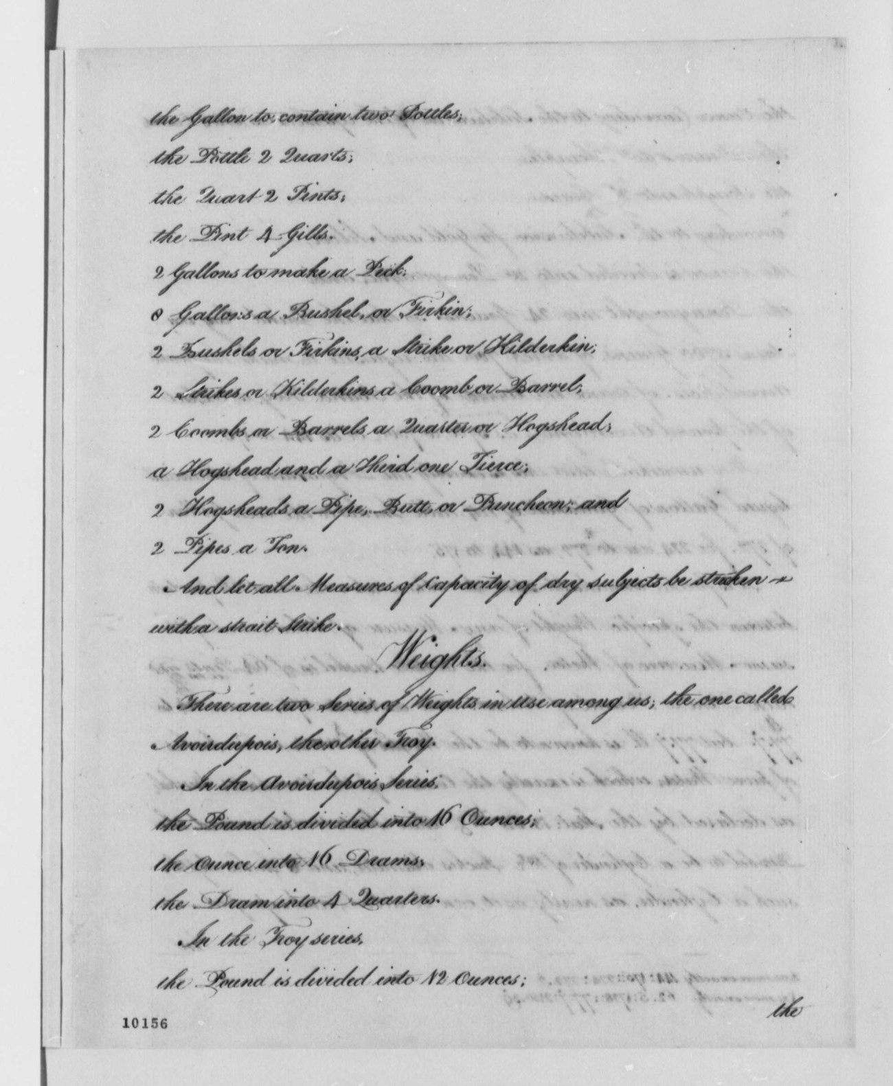 Thomas Jefferson to House of Representatives, July 4, 1790, Report on Plan for Establishing a Uniform Currency, with Draft Copy